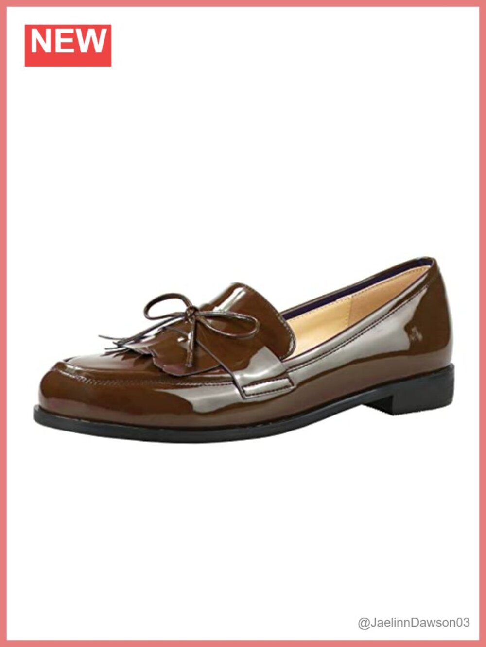 Women Tassel Bow Penny Loafers Slip On Low Flat Heel Faux Leather
